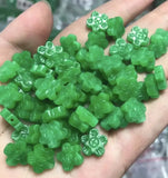 5pc Natural A Green Jade Plum Beads 12mm DIY Bracelet Bangle Charm
