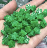 5pc Natural A Green Jade Plum Beads 12mm DIY Bracelet Bangle Charm