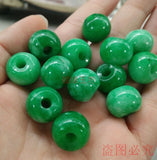 Natural A Jades Green Round Buddha Beads Bracelet Bangle