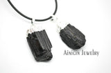 5pc Natural Tourmaline Rock Stone Pendant Necklace Gift