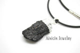 5pc Natural Tourmaline Rock Stone Pendant Necklace Gift