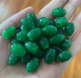 Natural Emerald Green Jade Lucky Beads Pendant Bracelet Necklace Amulet