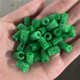 Natural Emerald Green Jade Lucky Money Bead Pendant Chinese Necklace