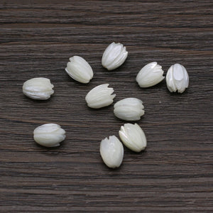 5pc Natural Mother of Pearl Shell Beads Flower Shape for Jewelry Making