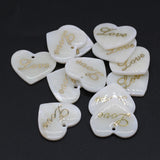 5pc Heart Shape Mother of Pearl Shell Charms for Jewelry Making DIY