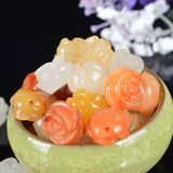 Xinjiang Jade Rose Beads Bracelet DIY Hand Knitted Amulet Women Jewellery