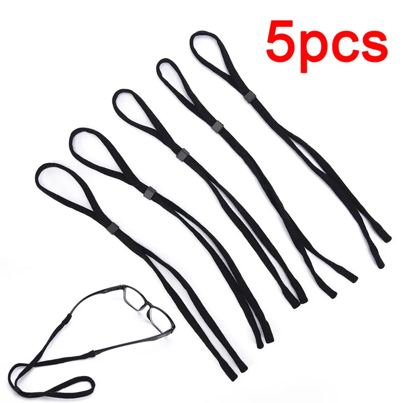 5pc Non-Slip Sunglasses Chain Sport Glasses Cord Eyeglasses Holder