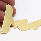 5pc Raw Brass Parentheses Blanks 55x19x0.80mm D242