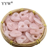 5pc Reiki Healing Crystal Stone Pendants Pink Heart Pendant