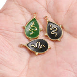 5pc Water Drop Snake Charms Pendants DIY Jewelry M