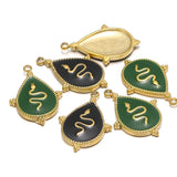5pc Water Drop Snake Charms Pendants DIY Jewelry M