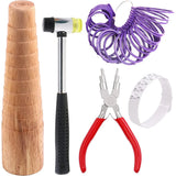 5pc Wooden Bracelet Mandrel Bangle Sizer Wrist Wrapping Jewelry Making Tool Set