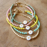 5pc/lot Candy Boho Seed Beaded Charm Bracelets for Women Teen Girls