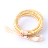 5pc Colorful Bowknot Jelly Bangle Bracelets for Women Jewelry