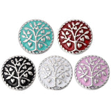 5pc/lot Mixed Flower Snap Button Jewelry for Bracelets