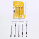 5pcs Screwdriver Set Metal Hand Equipments UV Resin Epoxy Mold Tools