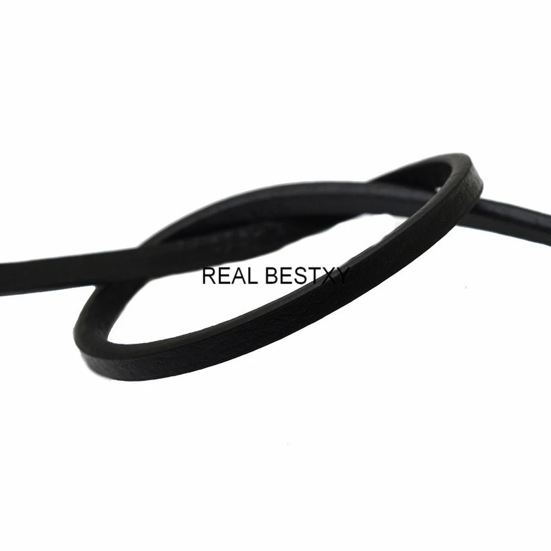 5 Pcs 1M Flat Leather Cord Texture Rope for Bracelets