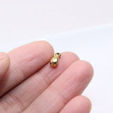 5pcs Mini Tear Charms Pendant Stainless Steel DIY Necklace Earrings
