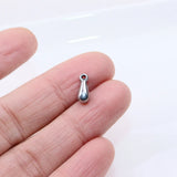 5pcs Mini Tear Charms Pendant Stainless Steel DIY Necklace Earrings
