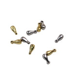 5pcs Mini Tear Charms Pendant Stainless Steel DIY Necklace Earrings