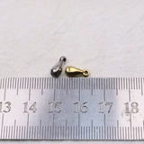 5pcs Mini Tear Charms Pendant Stainless Steel DIY Necklace Earrings