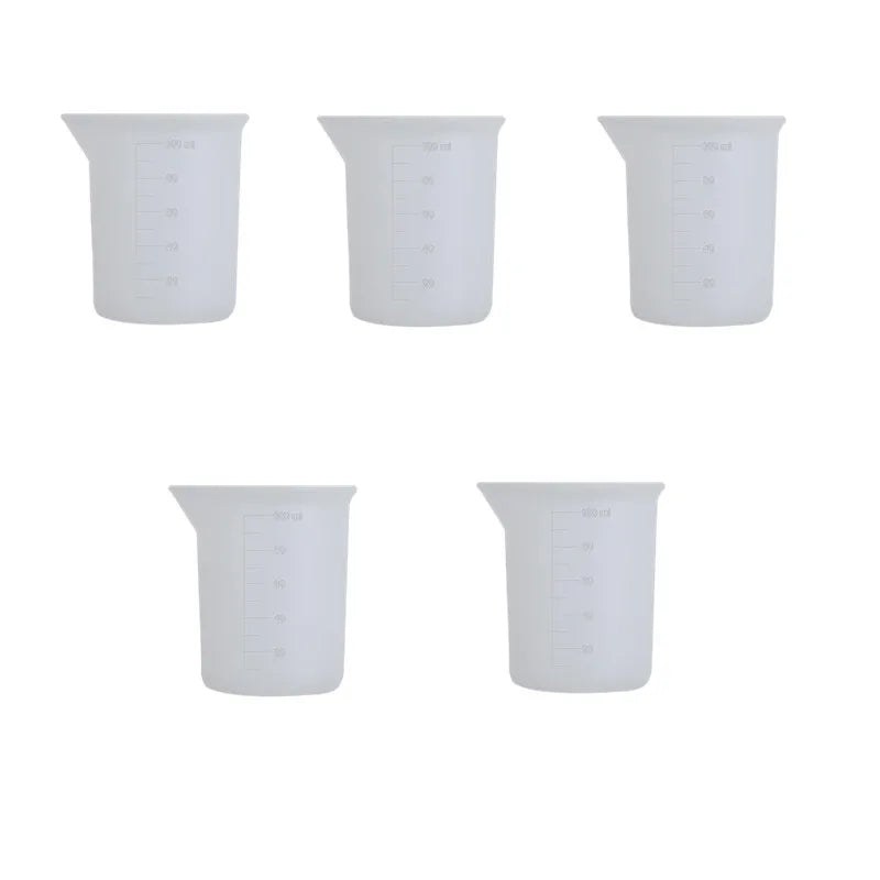 5pcs 100ml Epoxy Resin Silicone Measuring Cup with Tools