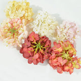 5pcs Silk Hydrangea Artificial Flower Head for DIY Wreath Wedding Decoration