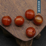 5pcs 10mm Natural Stone Bead Pendant Round Hole Jewelry DIY Accessories