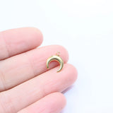 5pcs 10mm Stainless Steel High Moon Horn Pendant