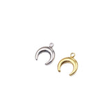 5pcs 10mm Stainless Steel High Moon Horn Pendant
