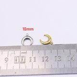 5pcs 10mm Stainless Steel High Moon Horn Pendant