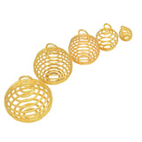 Silver Plated Spiral Bead Cages Pendants for Jewelry Making