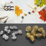 Silver Plated Spiral Bead Cages Pendants for Jewelry Making