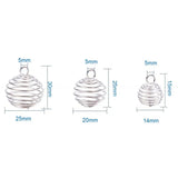Silver Plated Spiral Bead Cages Pendants for Jewelry Making