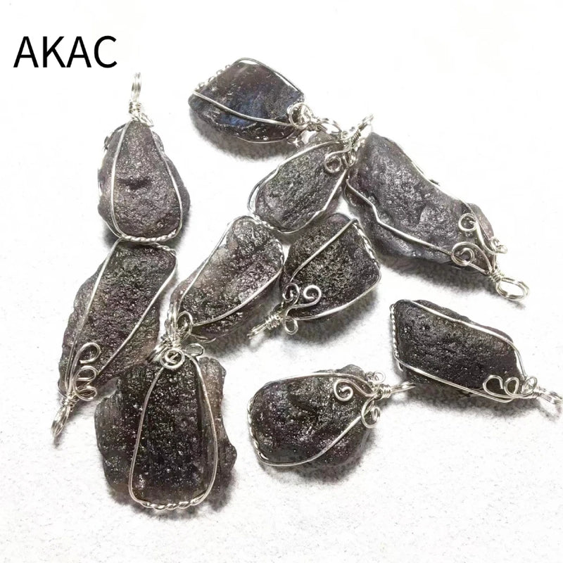 5pcs/10pcs Natural Sirius Stone Pendant Set - Randomly Sent Irregular Shape