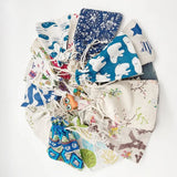 5pcs Christmas Gift Bags Linen Cloth Drawstring Sachet Pouch