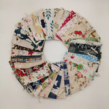 5pcs Christmas Gift Bags Linen Cloth Drawstring Sachet Pouch