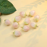 5pcs Red Pink Strawberry Charms for DIY Jewelry Making