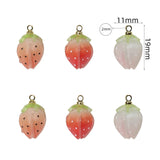 5pcs Red Pink Strawberry Charms for DIY Jewelry Making