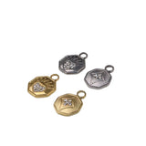 5pcs 12mm StainlessSteel High Heart Rhinestone Charms Pendant