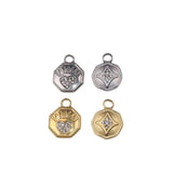 5pcs 12mm StainlessSteel High Heart Rhinestone Charms Pendant