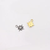 5pcs 12mm Stainless Steel High Star Rhinestone Charms Pendant