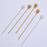 5pcs Flower Copper Hairpins Hair Forks Sticks Hair Pin Findings DIY