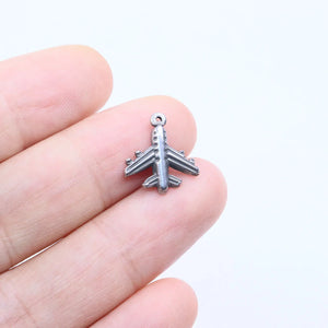 5pcs Stainless Steel High Plane Charms Pendant DIY Jewelry 2 Colors