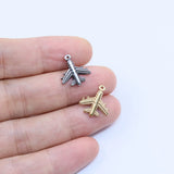 5pcs Stainless Steel High Plane Charms Pendant DIY Jewelry 2 Colors