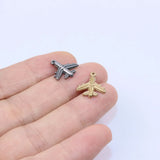 5pcs Stainless Steel High Plane Charms Pendant DIY Jewelry 2 Colors