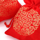 5pcs Red Satin Extension Display Bags 13*18cm for Wedding Party