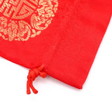5pcs Red Satin Extension Display Bags 13*18cm for Wedding Party