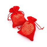 5pcs Red Satin Extension Display Bags 13*18cm for Wedding Party