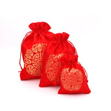 5pcs Red Satin Extension Display Bags 13*18cm for Wedding Party